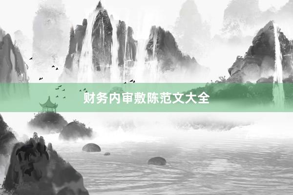 财务内审敷陈范文大全