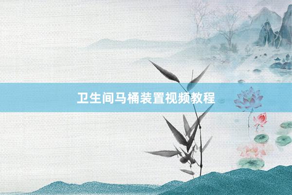 卫生间马桶装置视频教程