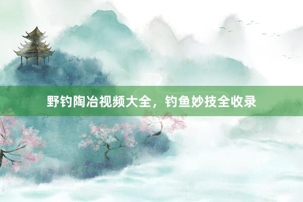 野钓陶冶视频大全，钓鱼妙技全收录
